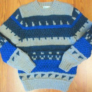 VTG WOOL/ACRYLIC Mens KNIT SKI SWEATER